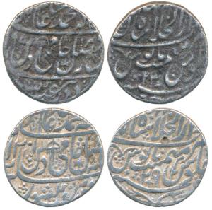 Shah Alam II (AH 1174-1221, 1759-1806AD), Silver Rupee (2), Dar ul-KhilafatShahjahanabad M