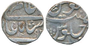 Hussain Yafar Khan (AH 1257-1297, 1841-1880 AD), Silver Rupee, 11.46g, Khambayat Mint, AH 