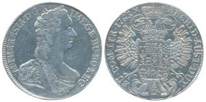 Germany, Gunzburg, Maria Theresa, Silver Taler, 1765 (KM 15).About Extremely Fine, Rare.