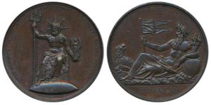 George III, Settlement of the British at Bombay, Copper Medal, 1804, obv. Neptune reclinin