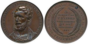 Department of Public Instruction, Panjab Prize Medal, obv.William Delafield Arnold 1828-18