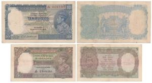George VI, Rupees 5, 1st Issue, 1938, signed J. B. Taylor, Prefix J (J&R 4.3.1); George VI