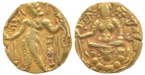 Guptas, Chandragupta II, Heavy Gold Dinar, 8.04g, ‘Archer’ type, obv. king nimbate, standi