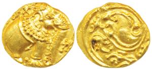 Western Gangas (10th- 11th century AD), Gold Gajapati Pagoda, 3.9g, obv. an ornate elephan