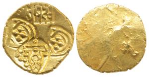 Paramaras of Vidarbha, Jagadeva (c. 12th century), Gold Pagoda, 3.68g, punches of temple s