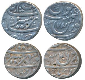 Aurangzeb, Silver Rupee, 11.25g11.43g, Akbarnagar Mint, with Mihir e Munir couplet, RY 72 