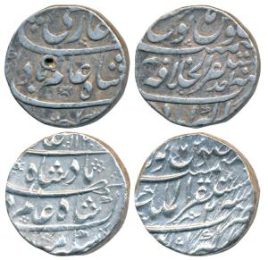Shah Alam Bahadur, Silver Rupee (2), 11.29g11.38g, Mustaqir al-Khilafat Akbarabad Mint, RY