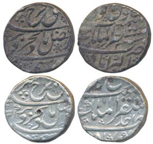 Farrukhsiyar (AH 1124-1131; 1713-1719 AD), Silver Rupee (2), 11.36g11.42g, Mustaqir ul-Mul
