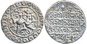 Jaya Manikya II, (SE 1661-1666; 1739-1744 AD), Silver Tanka, 10.27g, Saka 1661, citing Que