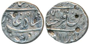 Farkhanda Bunyad Hyderabad Mint, Silver Rupee, 11.44g, in the name of Muhammad Shah, RY 15