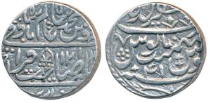 Muzaffargarh Mint, Silver Rupee, 11.09g, in the name of Shah Alam II, AH 1212/41, a differ