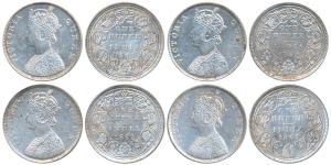 Victoria Queen, Silver Rupee, 1862, Calcutta Mint, A / I, with crescent, (Prid 66); Bombay