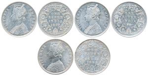 Victoria Empress, Bombay Mint, 1879, A3 / IV / dot; 1880 A3 / IV / dot; 1892, C2 / I / B i