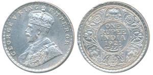 George V, Silver Rupee, 1921, Bombay Mint. Uncirculated.