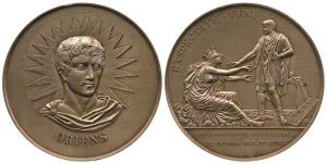 Napoleon - Victory Medal - Bronze , 1799, 200 gm. 60 mm. obv. bust of Napoleon, rev. Victo