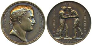 France, Marriage of the Grand Duke of Baden, 1806, obv. bust of Napoleon, rev. Stephanie N