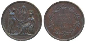 Great Britain, Sacramental Test Abolished, Bronze Medal, obv. Religion looks on as Liberty