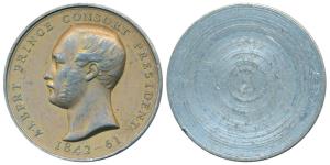 Prince Albert, White metal Plaque, obv. Albert Prince Consort President 1842-61, obv.that 