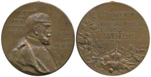 Germany, William I, 100th anniversary of Wilhelm I, 1797 – 1897, Bronze Medal, commemorati