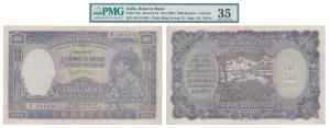 George VI, Rupees 1000, 1st issue, 1938, Calcutta, signed J. B. Taylor, (J&R 4.8.1B). Grad