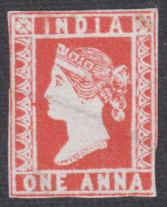 1854 1a red, close cut, wmk part Coat of Arms, imperf, Die III, Pos.29, SG15, unused witho