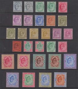1902-11 KEDVII complete set including all listed shades mint, fine. SG 119/150 £4435
