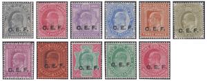1905-11 Edward C.E.F. set complete mint C11/22 £93