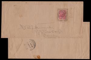 1922 H.R.H. THE PRINCE OF WALES CAMP P.O. on QV 2r high value on cover to Bombay