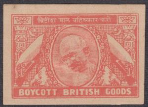 Mahatma Gandhi, Boycott British Goods, Orange colour, fine