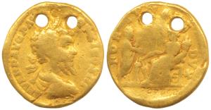 Septimus Severus (193-211 AD), Gold Aureus, 7.21g, Rome, struck in 203 AD, obv. laureate, 