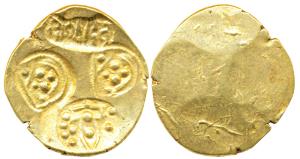 Paramaras of Vidarbha, Jagadeva (c. 12th century), Gold Pagoda, 3.71g, four punches includ