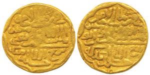 Muhammad bin Tughluq III, Gold Tanka, 10.66g, Delhi Mint, AH 744, in the name of Caliph Mu