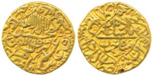 Shah Jahan (AH 1037-1068; 1628-1658 AD), Gold Mohur, 10.86g, Akbarabad Mint, AH 1044/7, ob