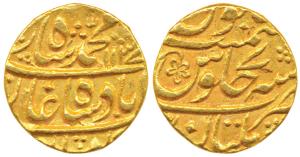 Muhammad Shah (AH 1131-1161; 1719-1748 AD), Gold Mohur, 10.94g, Multan Mint, AH 1137/7, co
