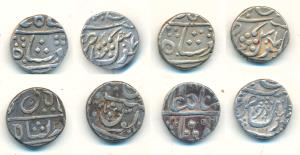 Jafarabadurf Chandor Mint, Silver Rupee (3), in the name of Shah Alam II, usual floral spr