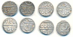 Gulshanabad Nasik Mint, Silver Rupee (3), in the name of Shah Alam II, three different dat