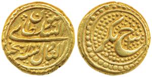 Tipu Sultan, Gold Pagoda, 3.42g, Nagar Mint, AM 1199/3, complete mint name, RY 3 and Persi