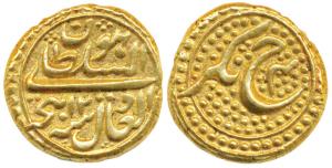 Tipu Sultan, Gold Pagoda, 3.42g, Nagar Mint, AM 1200/4, complete Mint name, RY and Persian