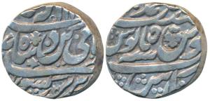 Shuja ud Daulah (1753—AD), Silver Rupee, 11.04g, Muhammadabad Banaras Mint, in the name of