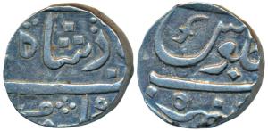 Sankheda Mint, Silver Rupee, 11.39g, in the name of Shah Alam II, sword as mint mark on re