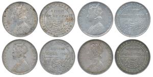 Ganga Singh, Silver Rupee (4), with the name and portrait of Victoria Empress, 1892 AD (KM