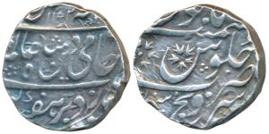 Indore Feudatory, Malhar Rao I, Silver Rupee, 11.26g, Sironj Mint, in the name of Shah Ala