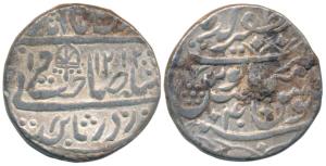 Muzaffargarh Mint, Silver Rupee, 10.96g, in the name of Shah Alam II, AH 1212/40, a differ