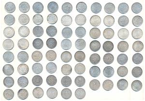 Khengarji III (VS 1932-1998, 1875-1942 AD), Silver 5 Kori (38), all different dates, VS 19