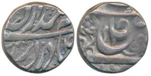 Mahbub Ali Khan (AH 1285-1329; 1869-1911AD), Silver Rupee, 10.9g, in the name of Ahmed Sha