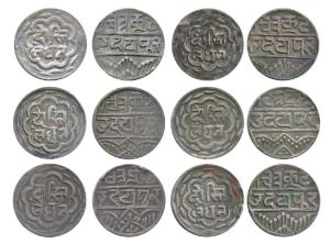 Dosti Landhan Issue, Silver Rupee (6), Udaipur Mint, no date, issue of VS 1858-1920, hamme