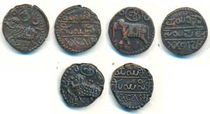 Krishna Raja Wodeyar (AH 1225-1285; 1810-1868 AD), Copper 20 Cash (3), obv. elephant walki