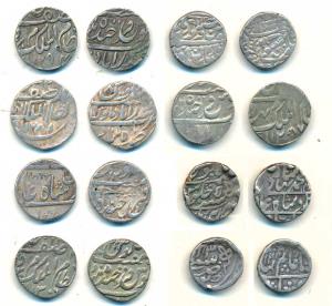Silver Rupee (8), Hyderabad (5), Sikandar Jah, Afzal-ad-Daula, Mir Mahbub Ali Khan, AH 123