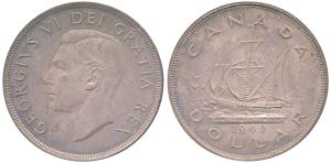Canada, George VI, Proof Silver Dollar, 23.33g, 1940 (KM 47). Superb Proof, nice toning, R