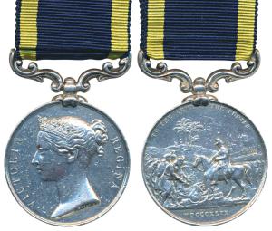 Punjab Medal, Victoria Silver Medal, 1848-1849, without bar, rev. Sir Walter Gilbert recei